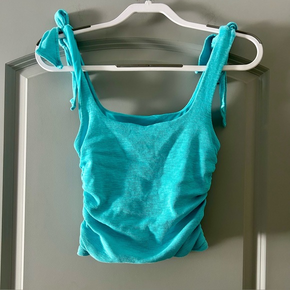 Free People Aqua Bow-Tie Camisole - Picture 5 of 5